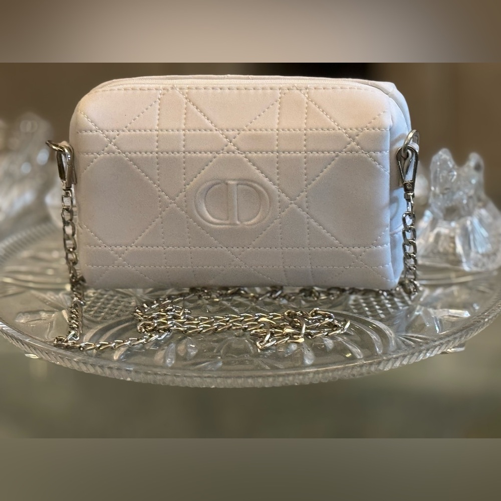 Original Dior Trousseau pouch  with Silver chain and beautiful white stone charm - Picture 6 of 16